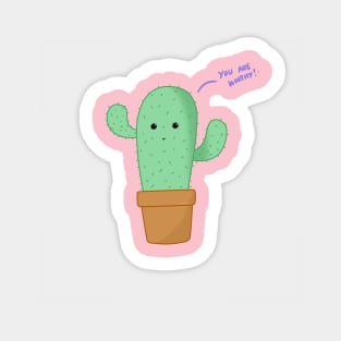 Motivational Cactus Sticker